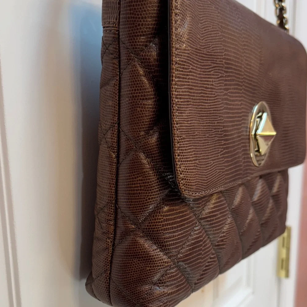 Kate Spade EUC Charlize Liberty Street Quilted Leather Brown Shoulder Bag